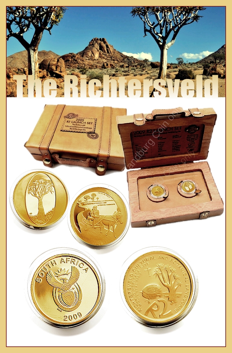 2009 Heritage Gold R2 Quarter Ounce Richtersveld Launch Set d