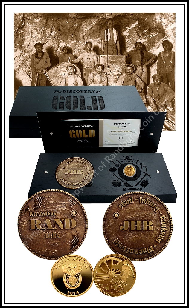 2014  Gold R2  Quarter oz Discovery of Gold in South Africa