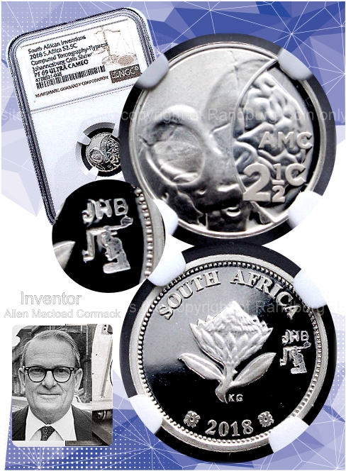 2018 2.5c Silver Computed Tomography Catscan Fly Press MM Tickey PF69 Ultra Cameo