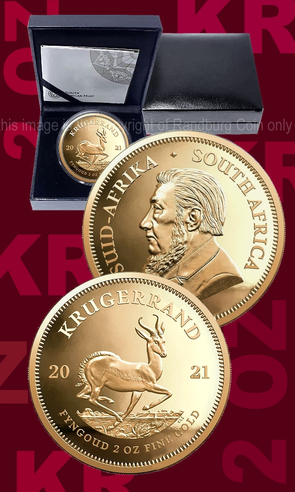 2021 2oz Fine Gold Proof Krugerrand