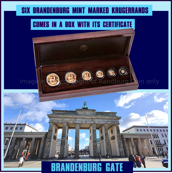 2022 Gold 6 Krugerrands Brandenburg Gate Mintmarked Krugerrand Prestige Set
