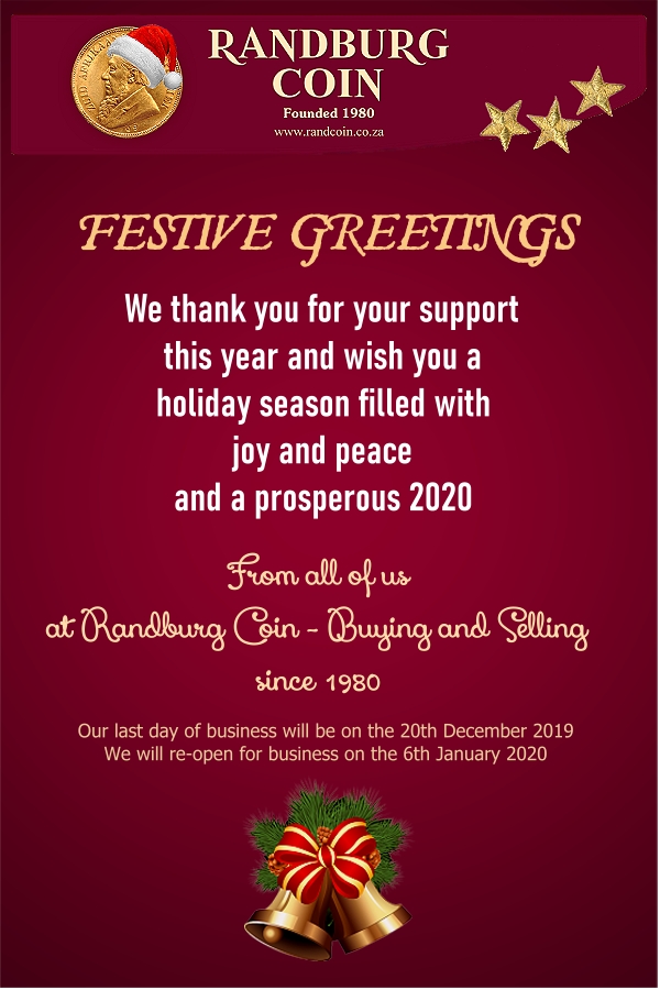 Randburg Coin Christmas Greetings 2019 a