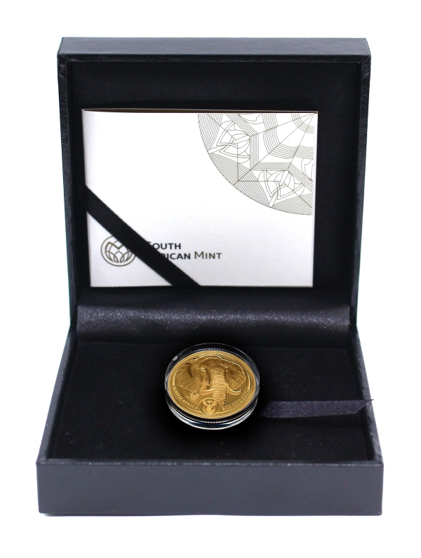 2021 Gold R50 Quarter oz Elephant Big Five Series II open box ob