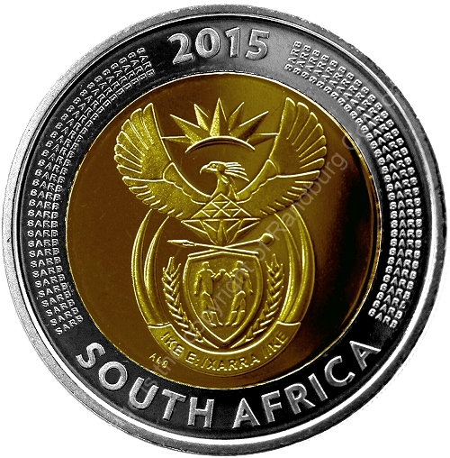 2015 R5 Proof Bimetal Bicentennial of the Coinage of Griqua Town ob