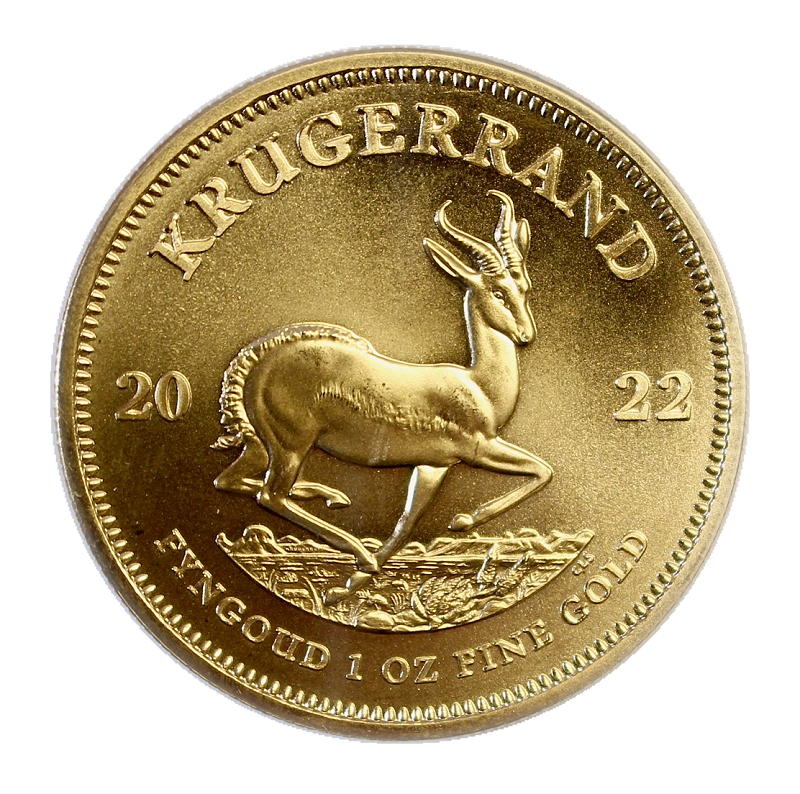 2022 1oz Gold Bullion Krugerrand rev