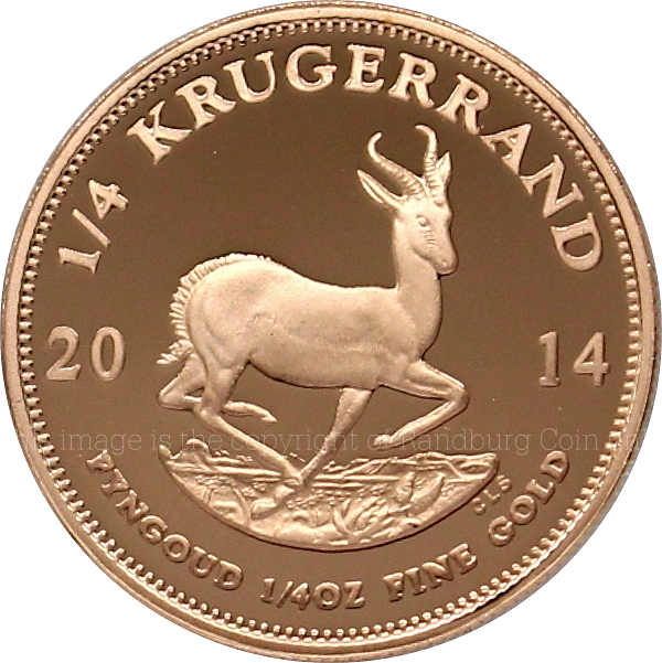 2014 Krugerrand Fractional Proof 3 Coin Set Quarter oz rev