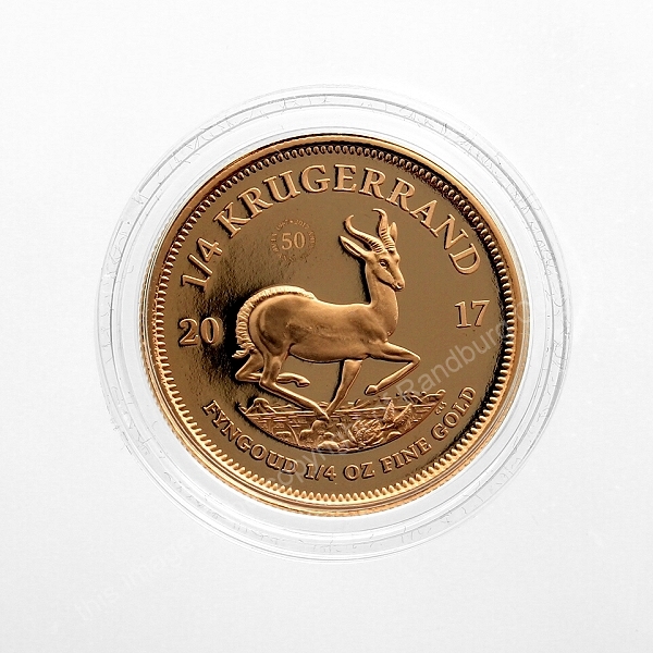2017 Fractional Krugerrand 4 Coin Mint Marked Set Quarter oz KR rev