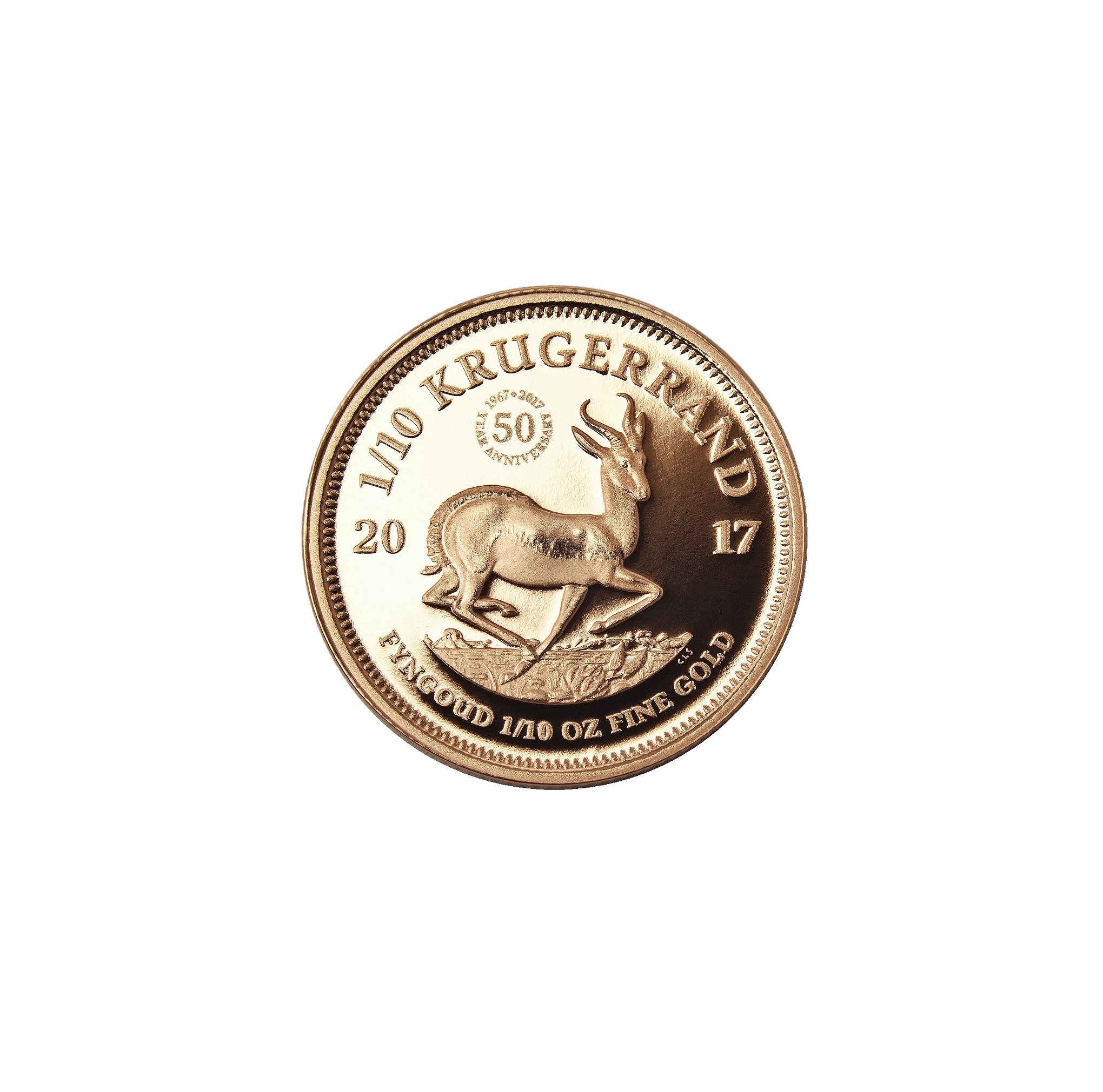 2017 Gold tenth oz reverse 50Yr mintmark