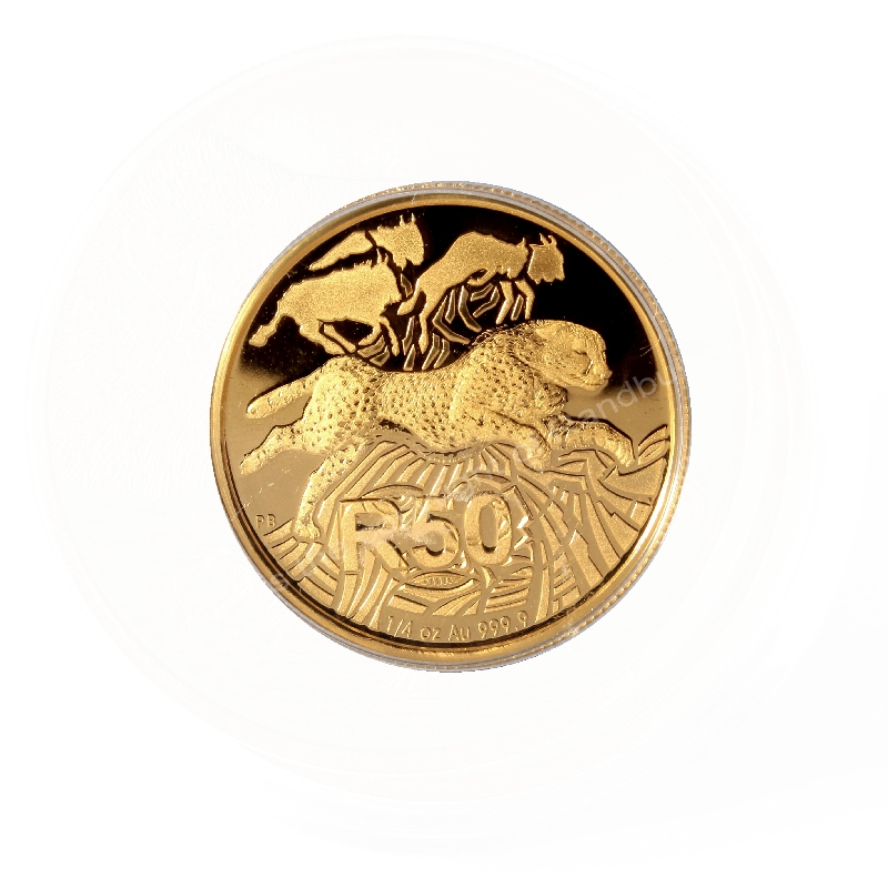 2016 Gold Qaurter oz R50 Big Cats Initiative Cheetah 4 coin Nat Geo Set rev