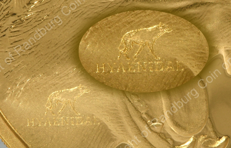 2016 1oz Gold Proof Natura Hyena Mintmark Launch Set detail