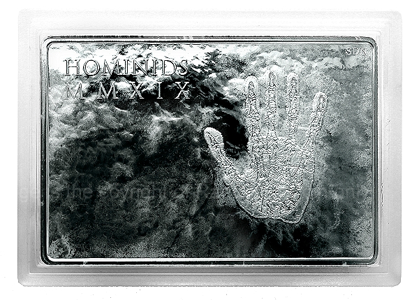 2019 1oz Gold R100 Cradle of Humankind Austrolopithecus Natura Launch Mintmarked Set medal rev