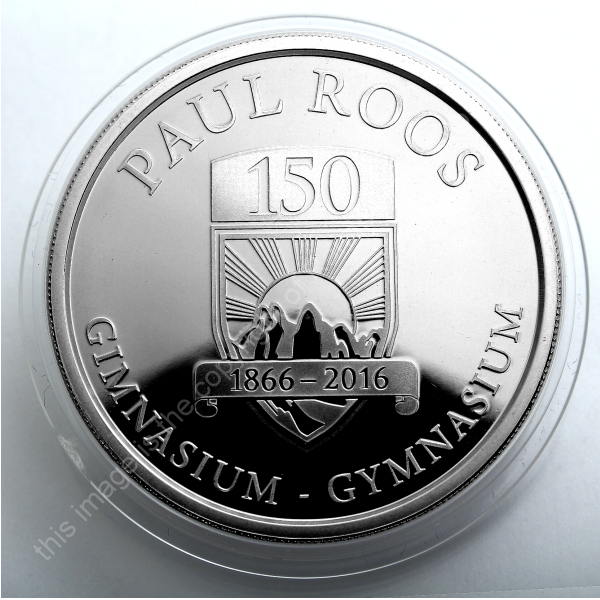2016 1oz Sterling Silver 150Yr Anniversary of Paul Roos 1866 to 2016 medallion rev