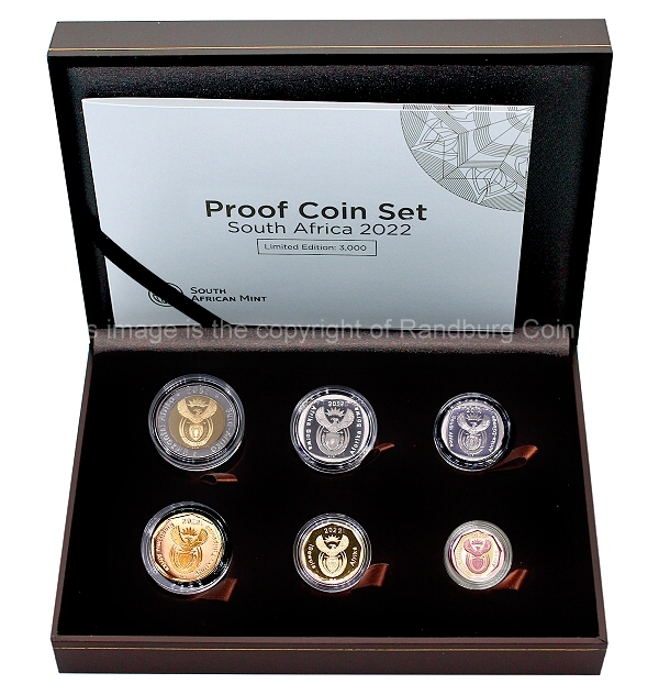 2022 South African Short Proof Set open box ob