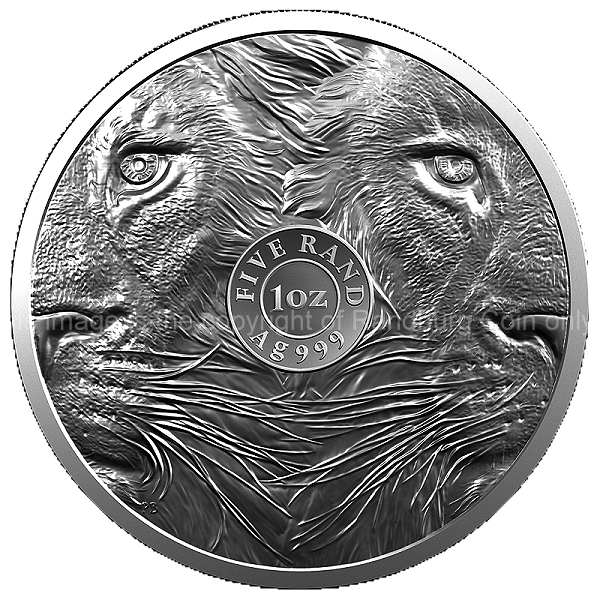 2019 1oz Silver KR Lion Privy Mark and 1oz Silver Lion Combo Set Lion Coin rev