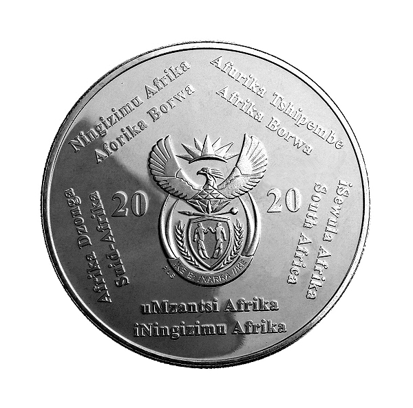 2020 Silver R2 Crown and Tickey Silver Retinal Cryoprobe Proof Coin Set South African Inventions R2 Coin ob