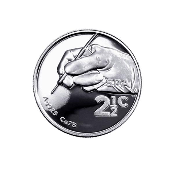 2020 Silver R2 Crown and Tickey Silver Retinal Cryoprobe Proof Coin Set South African Inventions Tickey Coin rev