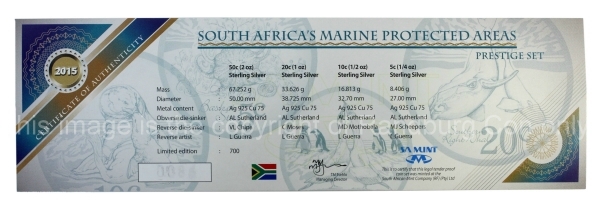 2015 Silver Marine Protected Areas Prestige 4 coin Set cert rev