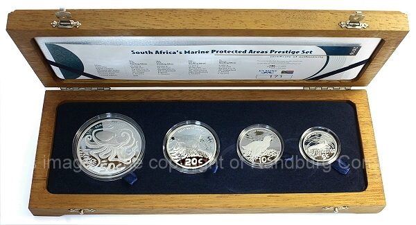 2016 Silver Marine Protected Areas Prestige 4 coin Set box open