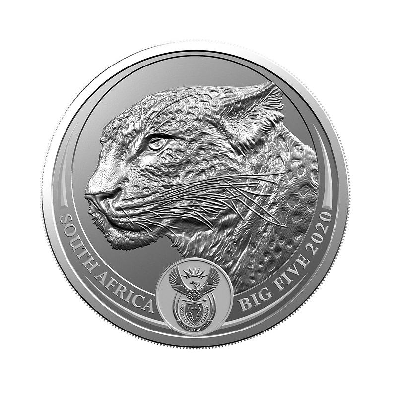 2020 Silver 1oz KR Leopard Privy Mark and Silver 1oz Leopard Big Five Series coin Combination Set Leopard obv