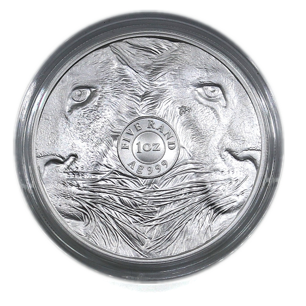 2025 1oz Fine Silver Big Five Brilliant Uncirculated Lion rev