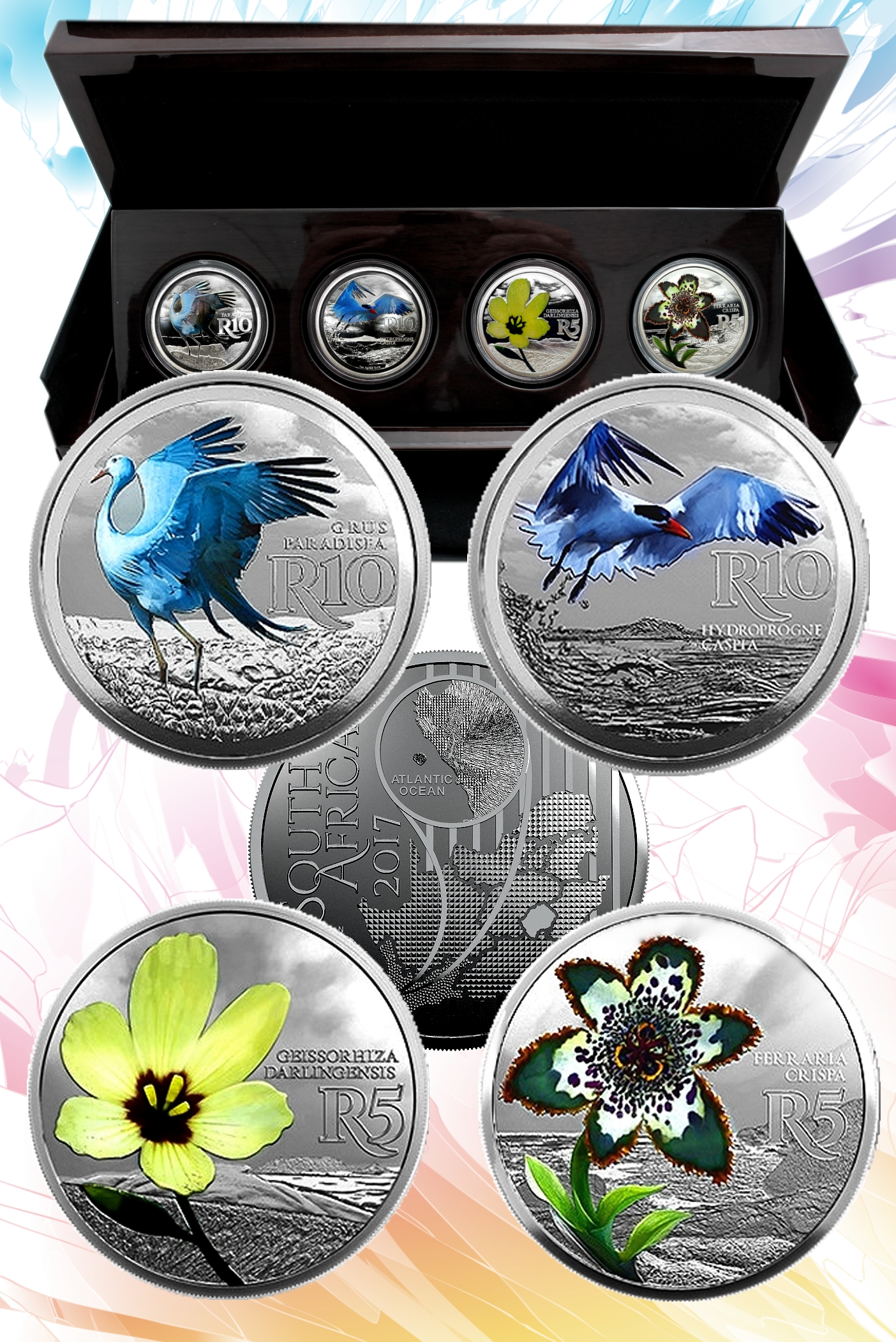 2017 Man Biosphere Western Cape Biosphere Reserve Colour 4coin set