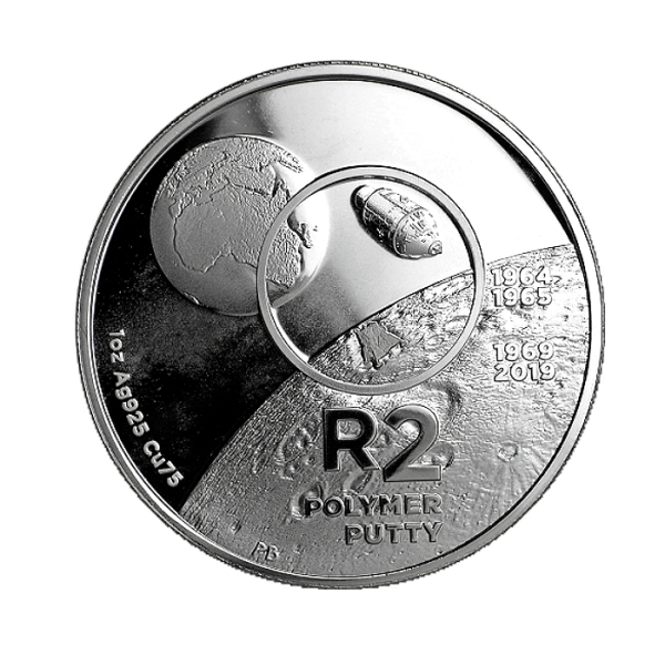 2019 Fine Silver R1 KR and R2 Poly Putty Crown Combo set R2 Coin rev