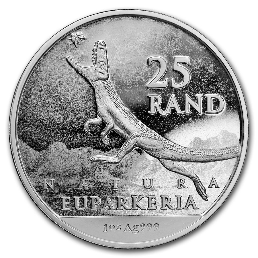 2019 Silver 1oz Brilliant Uncirculated Natura Archosaur Euparkeria coin rev