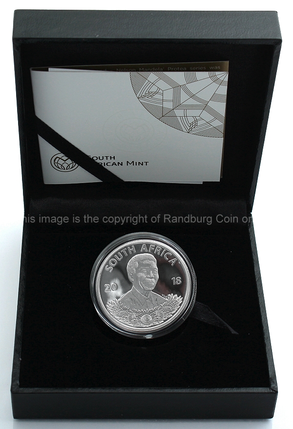 2018 Sterling Silver Proof R1 Life of A Legend Protea open box ob