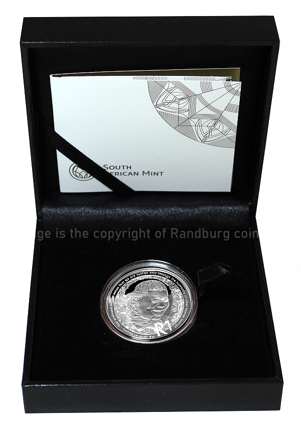 2019 Sterling Silver Proof R1 Life of A Legend Protea open box rev