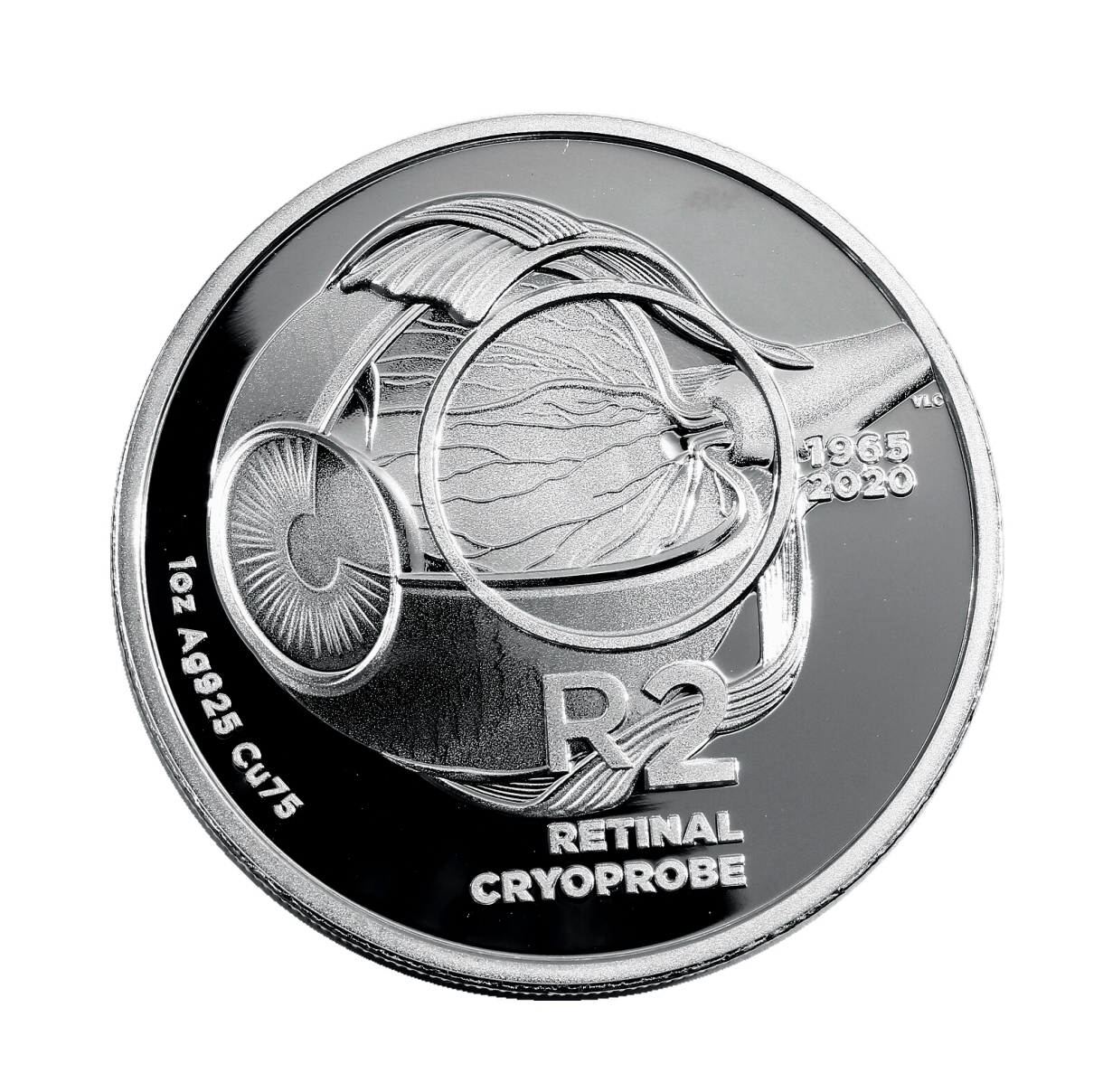 2020 Silver R2 Crown Retinal Cryoprobe Proof Coin South African Inventions Coin rev