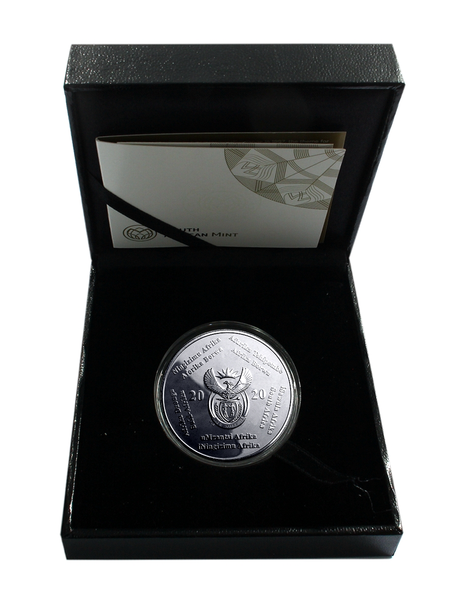2020 Silver R2 Crown Retinal Cryoprobe Proof Coin South African Inventions open ob