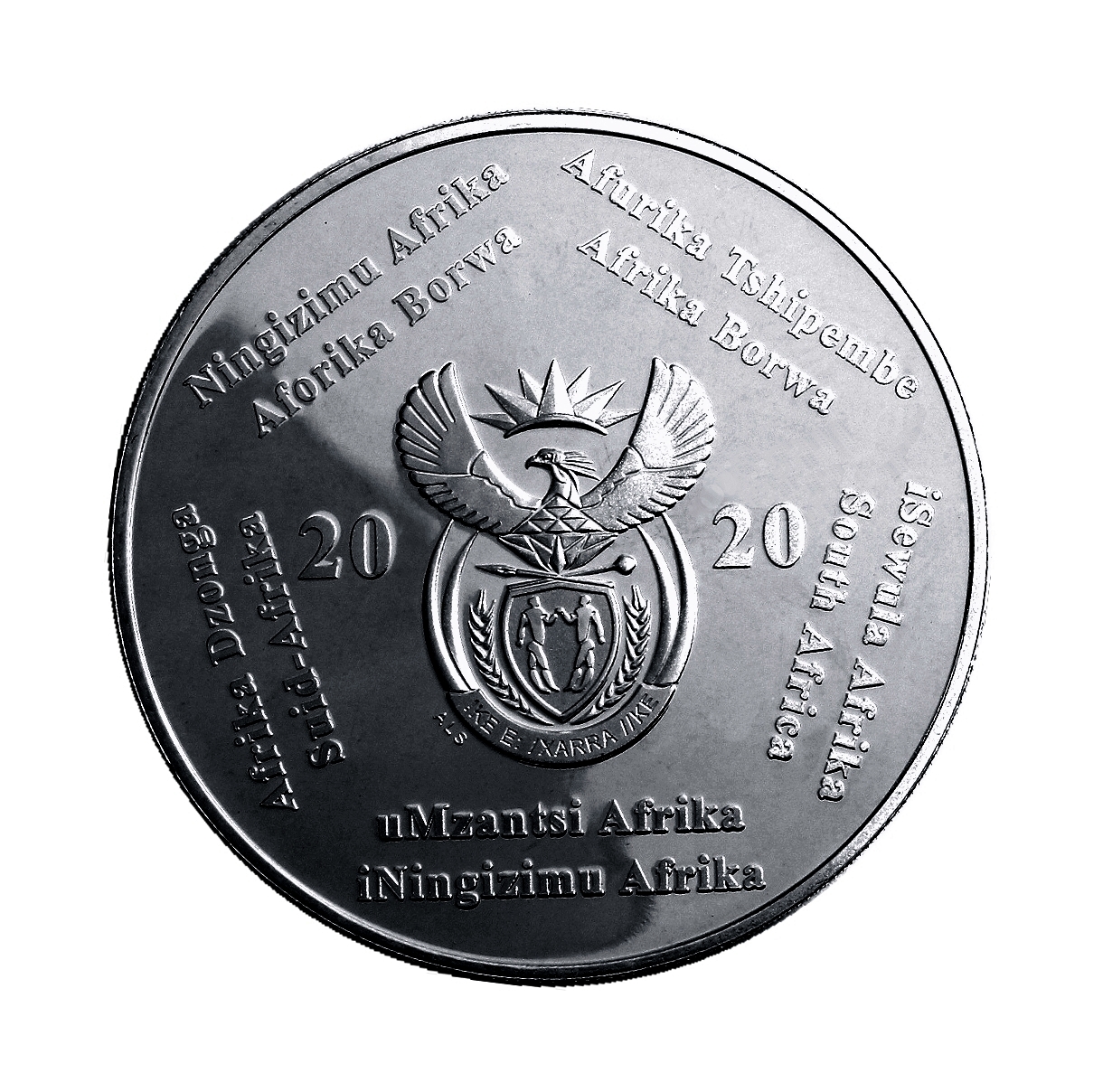 2020 Silver R2 Crown Retinal Cryoprobe Proof South African Inventions Coin ob
