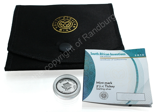 2016 Sterling Silver 2 and Half cent Mint mark Dolos Tickey wallet