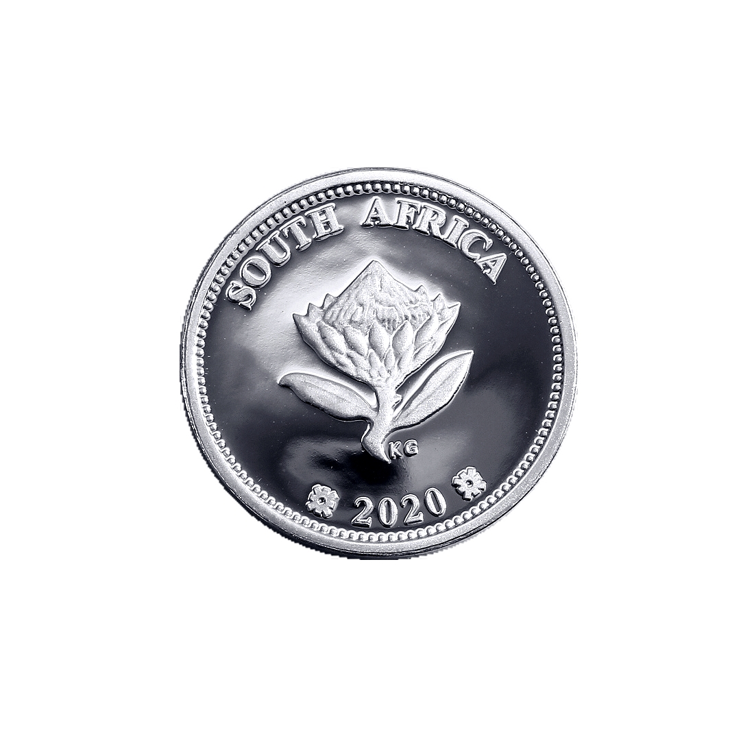 2020 Silver Tickey Retinal Cryoprobe South African Inventions Coin ob