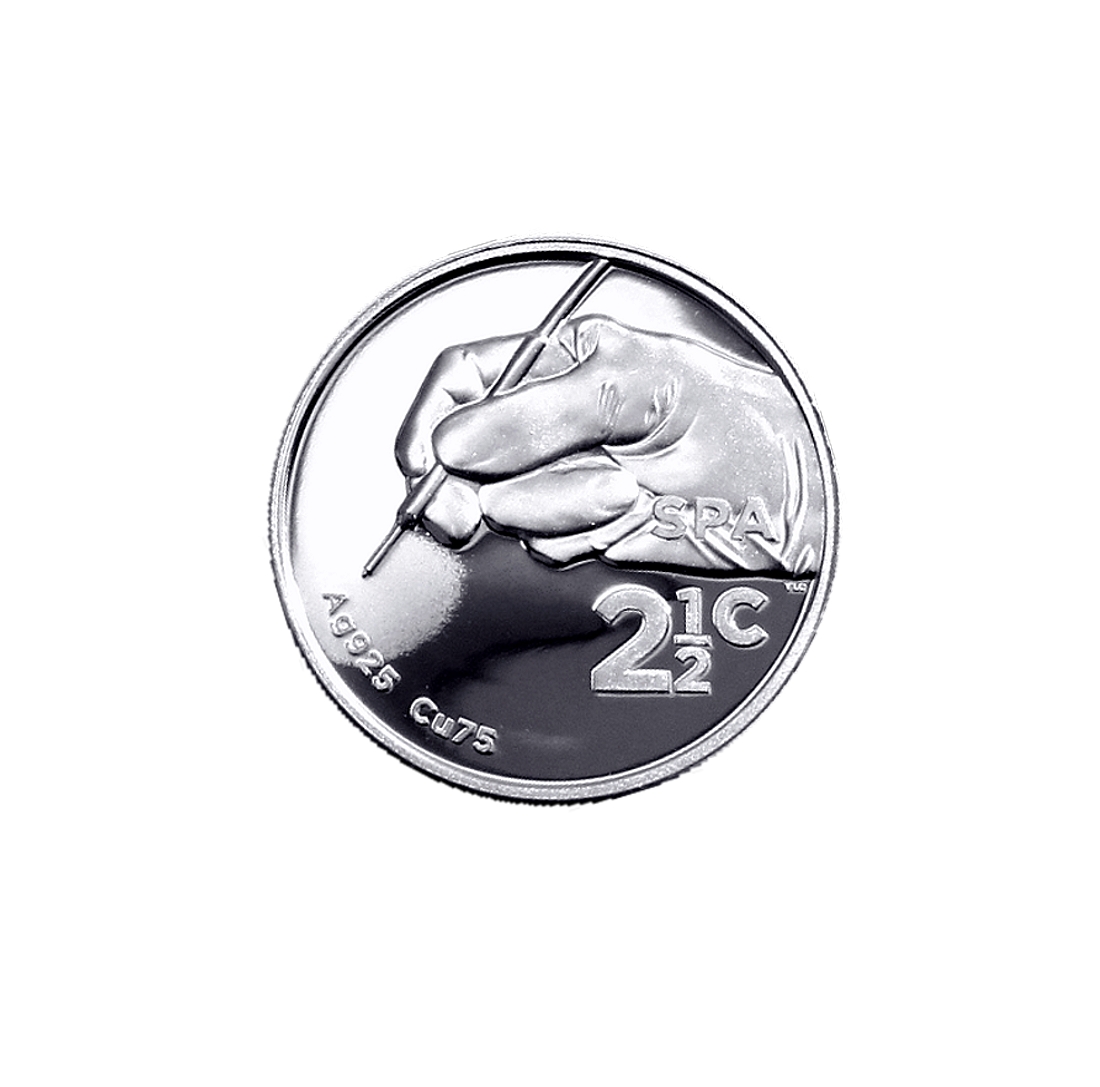 2020 Silver Tickey Retinal Cryoprobe South African Inventions Coin rev