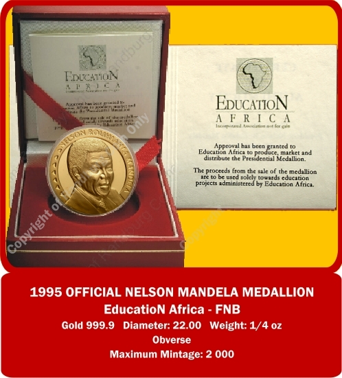 1995_Mandela_Gold_Quarter_oz_FNB_Education_Africa_open_box_ob