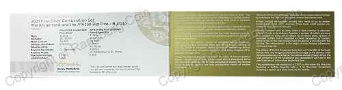 2021 Fine Silver Combo Set Krugerrand and African Buffalo cert rev