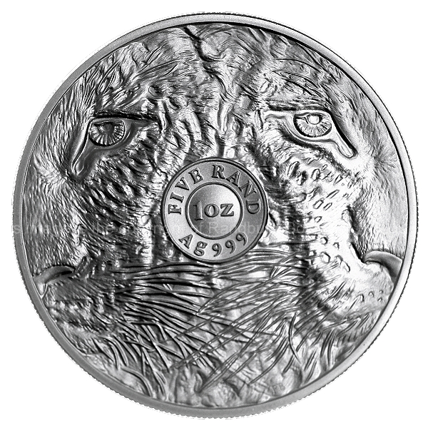 2023 1oz R5 Fine Silver Leopard Brilliant Unc Big Five Series Coin rev