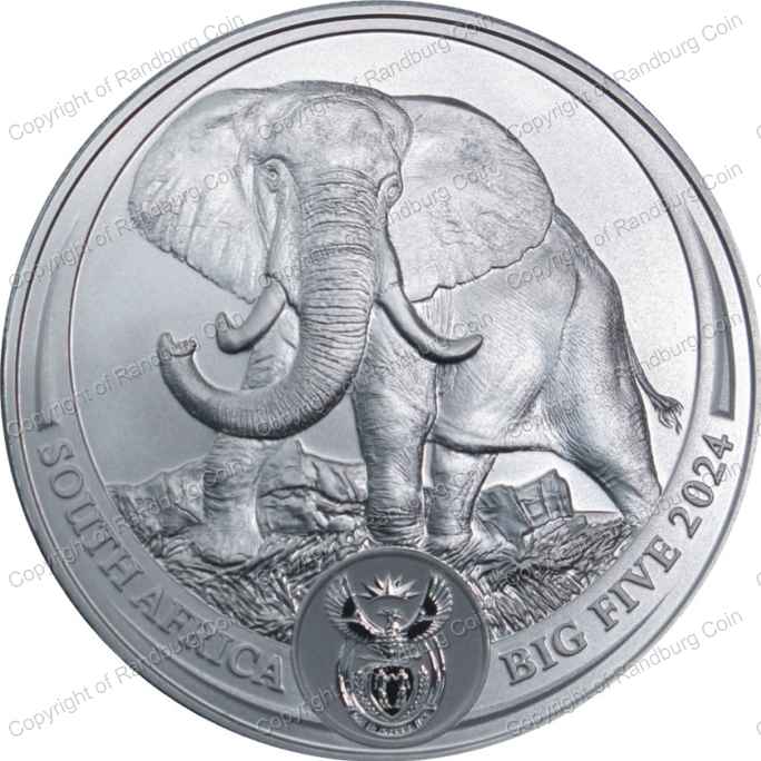 2024_1oz_R5_Fine_Silver_Elephant_Brilliant_Unc_Big_Five_Series_III_coin_ob