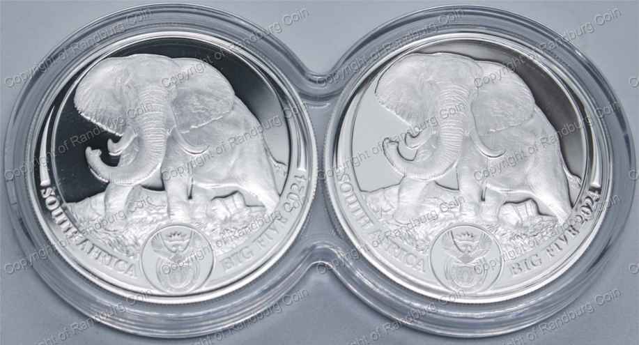 2024_Twin_1oz_Fine_Silver_Proof_R5_Big_Five_Series_III_Elephant_Coin_Set_ob