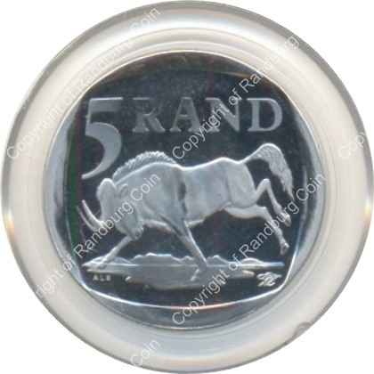 Five Rand - *#* SA Mint 2001 Proof R5 Coin World Mint Mark-779 Minted ...