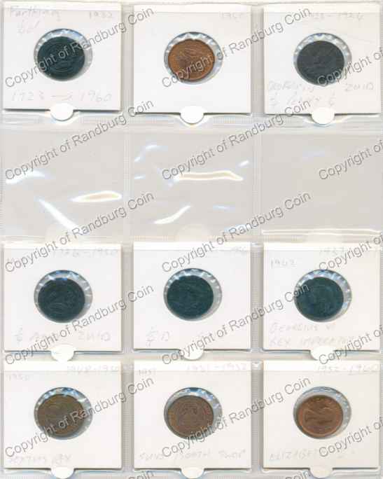 SA Variety of Coppers Farthings ob