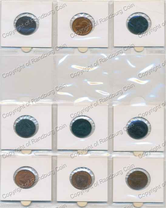 SA Variety of Coppers Farthings rev