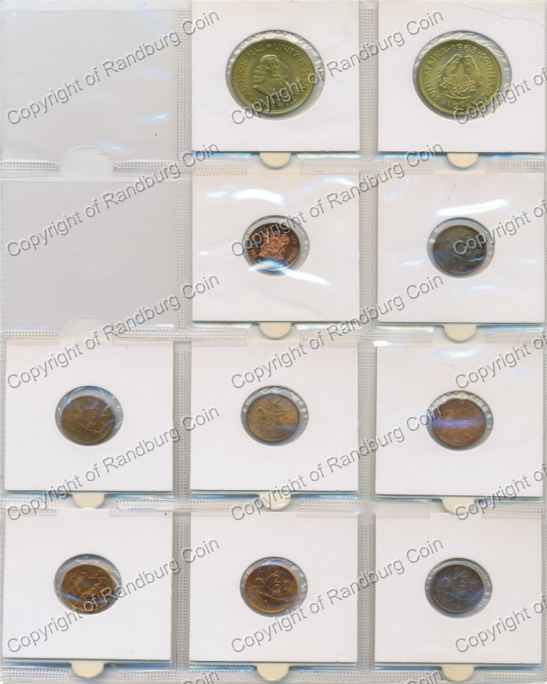 SA Variety of Coppers Half cents rev