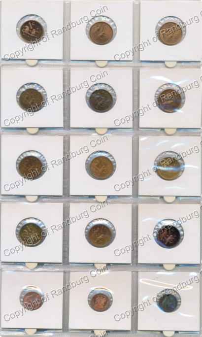 SA Variety of Coppers cents rev