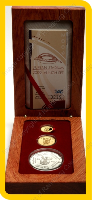 2009_FIFA_Gold_Proof_Quarter_and_10th_oz_and_Silver_1oz_Collectors_Set_open_box_ob