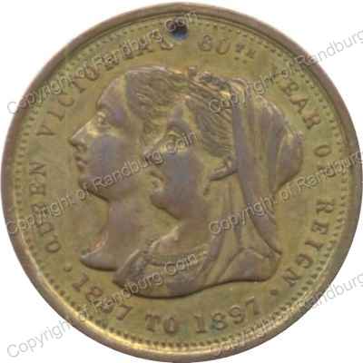Australia 1897 Q Victoria diamond Jubilee medallion obn