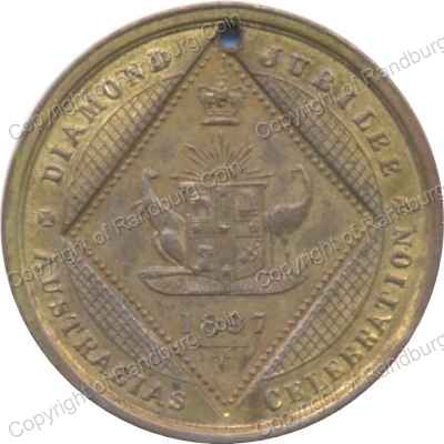 Australia 1897 Q Victoria diamond Jubilee medallion revn