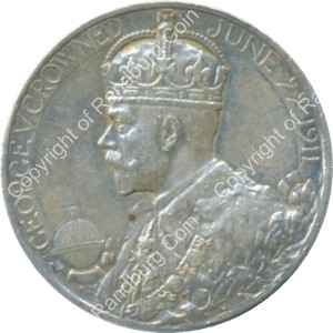 GB 1911 George V Crowned June 22 1911 Silver medal ob