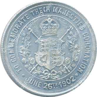 Great Britain 1902 Coronation of King Edward vii copper zinc medallion rev